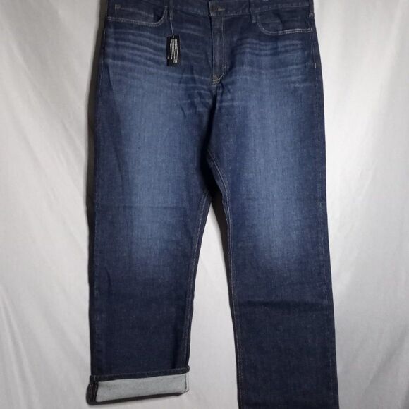 Banana Republic Straight Fit Men's Straight Leg Dark Wash Jeans Size 42x32 NWT - Picture 3 of 9